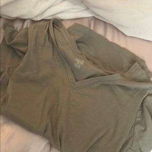 Olive V-Neck T-Shirt